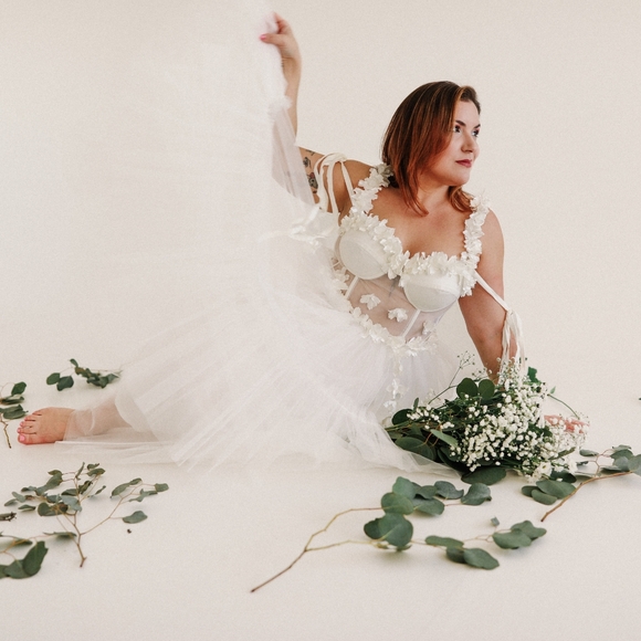 Ava Gowns Willow Tea Length White Bridal Gown - Picture 5 of 6